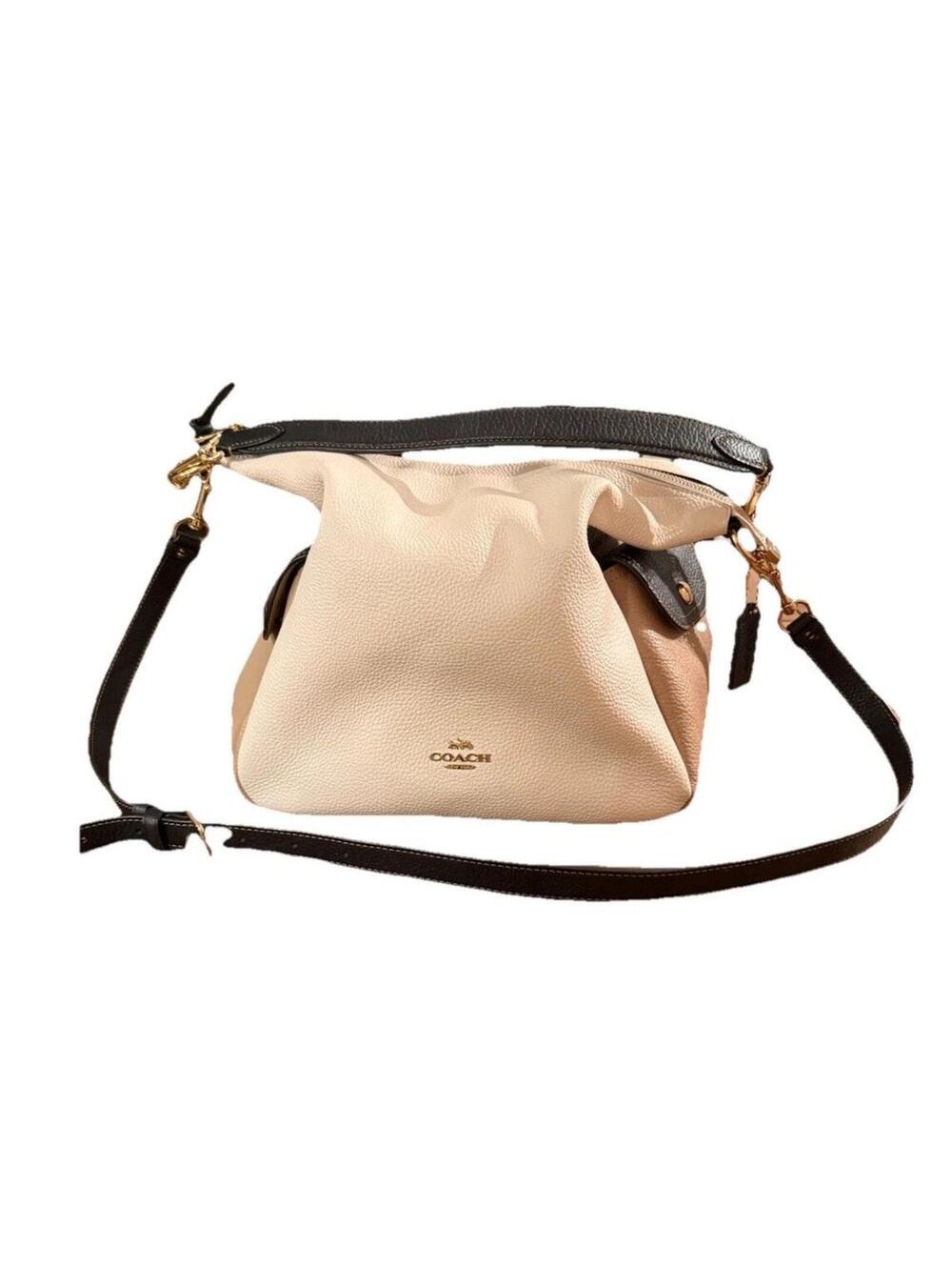 Coach Pennie In Colorblock Pebbled Leather Chalk/Multi 2/Way Shoulder Bag 6154